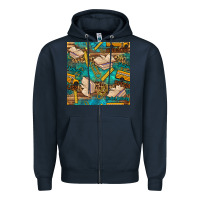 Navy student delivery specialist seamless pattern Zipper Hoodie - BundleAndBundleShop