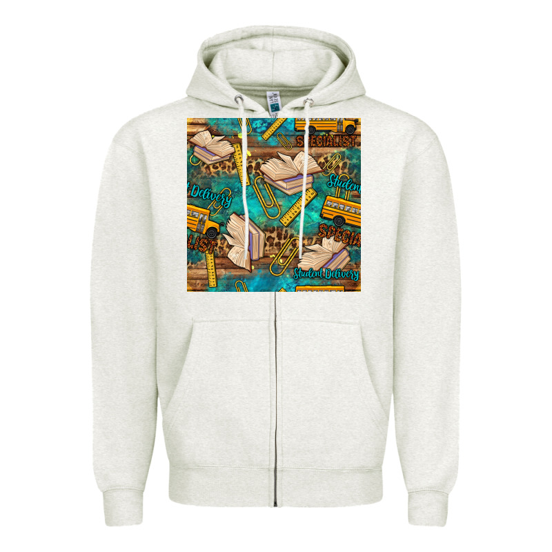 Student Delivery Specialist Seamless Pattern Zipper Hoodie by BundleAndBundleShop | Teevron