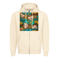 Sandshell student delivery specialist seamless pattern Zipper Hoodie - BundleAndBundleShop