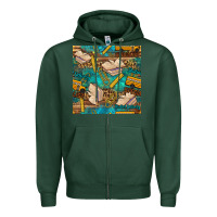 Sports Green student delivery specialist seamless pattern Zipper Hoodie - BundleAndBundleShop