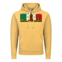 Lady Of Guadalupe Mexican Flag Vintage Hoodie | Teevron