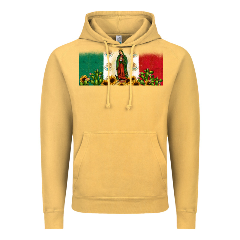 Lady Of Guadalupe Mexican Flag Vintage Hoodie by JahusDesignShop | Teevron