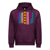 Mauve Wine Western Farm Life Sunflower Brush Strokes Urban Hoodie - Bettercallsaul