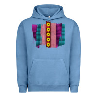 Pigment Pebble Blue Western Farm Life Sunflower Brush Strokes Urban Hoodie - Bettercallsaul