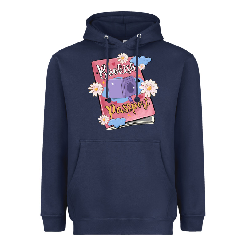 Bookish Passport Heavyweight Hoodie by MaliasSmallBusiness | Teevron