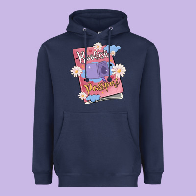 Bookish Passport Heavyweight Hoodie Designed By Maliassmallbusiness