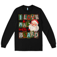 Black I Love A Man With A Beard Long Sleeve Tee - FaDigitalArtStudio