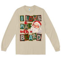 Mushroom I Love A Man With A Beard Long Sleeve Tee - FaDigitalArtStudio