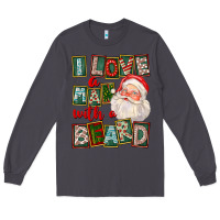 Smoke I Love A Man With A Beard Long Sleeve Tee - FaDigitalArtStudio