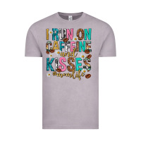 I Run On Caffeine And Kisses Mothers Day Vintage Tee | Teevron