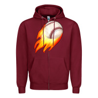 Burgundy baseball Zipper Hoodie - JahusDesignShop