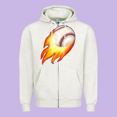 Baseball Zipper Hoodie Designed By Jahusdesignshop