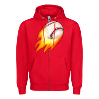 Red baseball Zipper Hoodie - JahusDesignShop