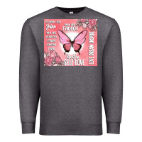 Charcoal Heather self love Premium Sweatshirt - MaliasSmallBusiness