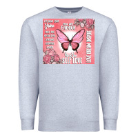 Heather Grey self love Premium Sweatshirt - MaliasSmallBusiness