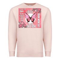 Pale Pink self love Premium Sweatshirt - MaliasSmallBusiness