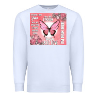 White self love Premium Sweatshirt - MaliasSmallBusiness