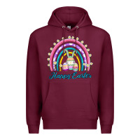 Burgundy easter egg bunny rainbow Premium Hoodie - AdoDesignShop