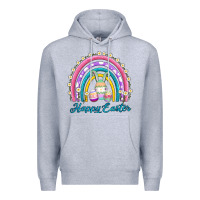 Heather Grey easter egg bunny rainbow Premium Hoodie - AdoDesignShop
