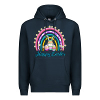 Navy easter egg bunny rainbow Premium Hoodie - AdoDesignShop