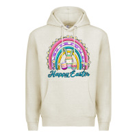 Oatmeal Heather easter egg bunny rainbow Premium Hoodie - AdoDesignShop