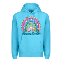 Ocean Blue easter egg bunny rainbow Premium Hoodie - AdoDesignShop