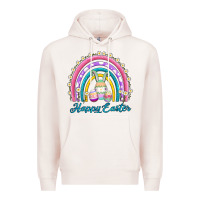 Pale Pink easter egg bunny rainbow Premium Hoodie - AdoDesignShop