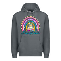 Rock easter egg bunny rainbow Premium Hoodie - AdoDesignShop