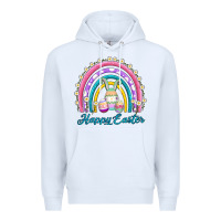 White easter egg bunny rainbow Premium Hoodie - AdoDesignShop