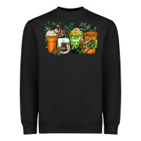 Black sloth coffee cups Heavyweight Sweatshirt - Zillion Design Studio