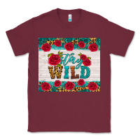 Burgundy stay wild Classic Tee - HRA Design Shop
