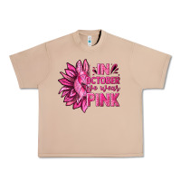 Burro In October We Wear Pink Sunflower Urban Heavy Tee - texasbilliewilder