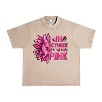 French Oak In October We Wear Pink Sunflower Urban Heavy Tee - texasbilliewilder