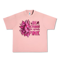 Salmon In October We Wear Pink Sunflower Urban Heavy Tee - texasbilliewilder