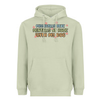 Matcha physically here mentally at home with my dog Heavyweight Hoodie - MaliasSmallBusiness