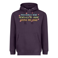 Plum physically here mentally at home with my dog Heavyweight Hoodie - MaliasSmallBusiness