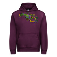 Mauve Wine mardi gras lobster Urban Hoodie - RanaPortraitStore