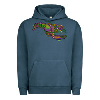 Pigment Midnight Navy mardi gras lobster Urban Hoodie - RanaPortraitStore