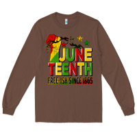 Chestnut juneteenth fist free ish since 1865 Long Sleeve Tee - HRA Design Shop