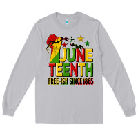 Moon Dust juneteenth fist free ish since 1865 Long Sleeve Tee - HRA Design Shop