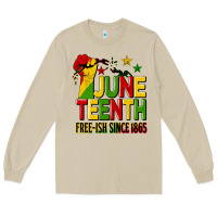 Mushroom juneteenth fist free ish since 1865 Long Sleeve Tee - HRA Design Shop