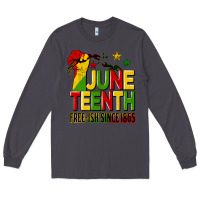 Smoke juneteenth fist free ish since 1865 Long Sleeve Tee - HRA Design Shop