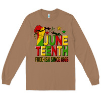 Toasted Coconut juneteenth fist free ish since 1865 Long Sleeve Tee - HRA Design Shop