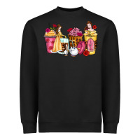 Black princess cartoon coffee cups Heavyweight Sweatshirt - Zillion Design Studio