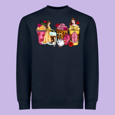 Heavyweight Sweatshirt princess cartoon coffee cups