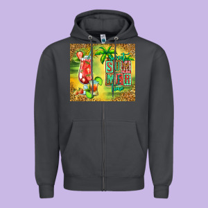 Sweet Summer Time Margarita Zipper Hoodie Designed By Jasminsmagicworld