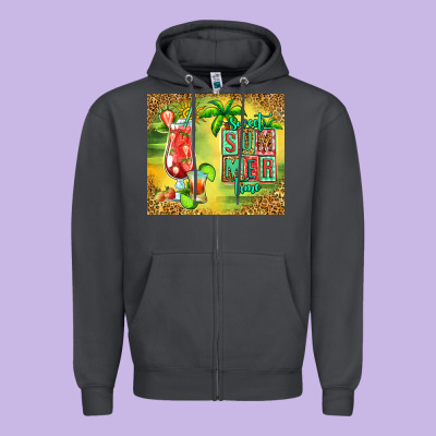 Sweet Summer Time Margarita Zipper Hoodie Designed By Jasminsmagicworld
