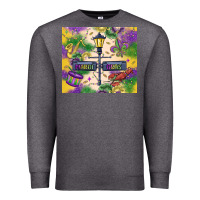 Charcoal Heather mardi gras street lights Premium Sweatshirt - MaliasSmallBusiness