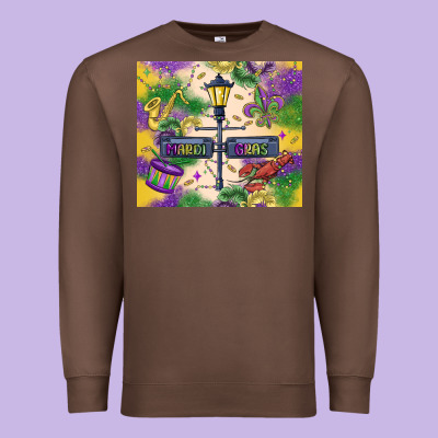 Mardi Gras Street Lights Premium Sweatshirt Designed By Maliassmallbusiness