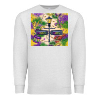Oatmeal Heather mardi gras street lights Premium Sweatshirt - MaliasSmallBusiness